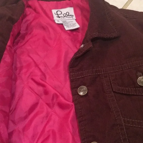 Lilly Pulitzer brown corduroy jacket lightly lined - Picture 4 of 4